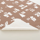 Kersttellende Advent Calendar Sherpa Deken (3/4)