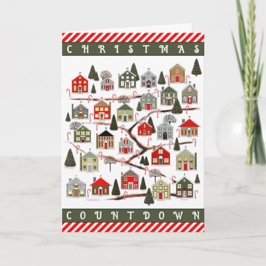 Kersttelling Dankzegingskaarten Feestdagen Kaart (Voorkant)