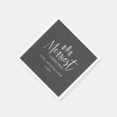 kersttende handgetrokken boom servet (Hoek)