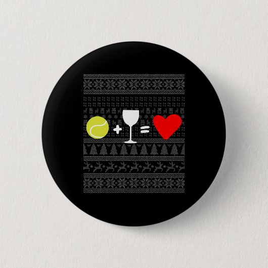 Kersttennis 16 ronde button 5,7 cm (Voorkant)