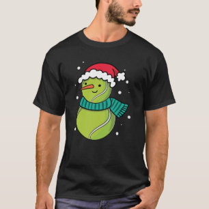kersttennis Ball Santa Hat T-shirt