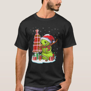 kersttennis Ball Snowman Dabbing Santa Hat Xm T-shirt