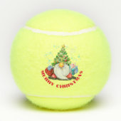 kersttennis-koepel met cadeaus tennisballen (Achterkant)