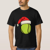 Kersttennis met kerstmuts t-shirt (Voorkant)
