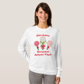 Kersttennis, paddleball, Pickleball Player T-shirt (Voorkant volledig)