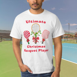 Kersttennis, paddleball, Pickleball Player T-shirt