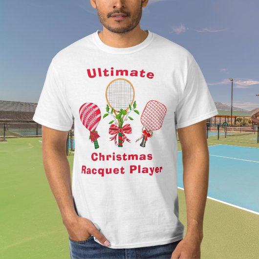 Kersttennis, paddleball, Pickleball Player T-shirt