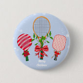 kersttennis, peddel en Pickleball-ringbandjes Ronde Button 5,7 Cm (Voorkant)