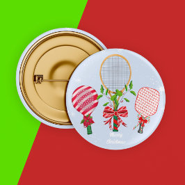 kersttennis, peddel en Pickleball-ringbandjes Ronde Button 5,7 Cm