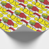 kersttennis-Pet voor kerstmis | DIY-naam Cadeaupapier (Hoek)