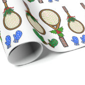 kersttennis-rackpapier en Mittens-pakpapier Cadeaupapier (Rol Hoek)