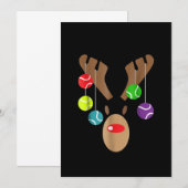 kersttennis renrenrendiertje met tennisbal save the date (Voorkant / Achterkant)