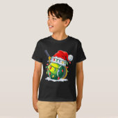 Kersttennis Santa Xmas Squad Tennis Lover Mannen T-shirt (Voorkant volledig)