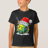 Kersttennis Santa Xmas Squad Tennis Lover Mannen T-shirt (Voorkant)