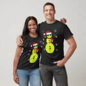 kersttennis Snowman Santa Hat Gift T-shirt (Unisex)