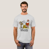 kersttennis T-Shirt (kerstman en rendier) (Voorkant volledig)