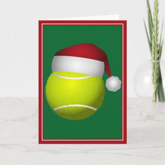 Kersttennisbal Feestdagen Kaart (Voorkant)