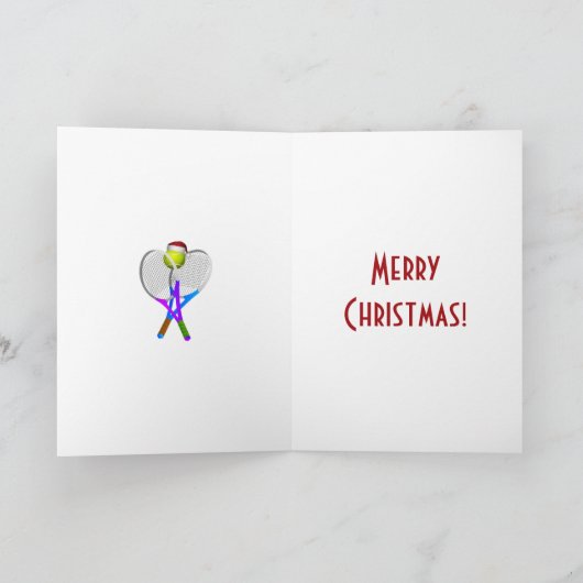Kersttennisbal Feestdagen Kaart (Binnen)
