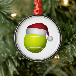 Kersttennisbal Metalen Ornament