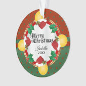 kersttennisontwerp | DIY-naam Ornament (voorkant)