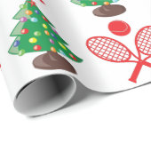kersttennispatroon cadeaupapier (Rol Hoek)