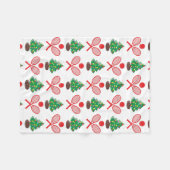 kersttennispatroon fleece deken (Voorkant (Horizontaal))