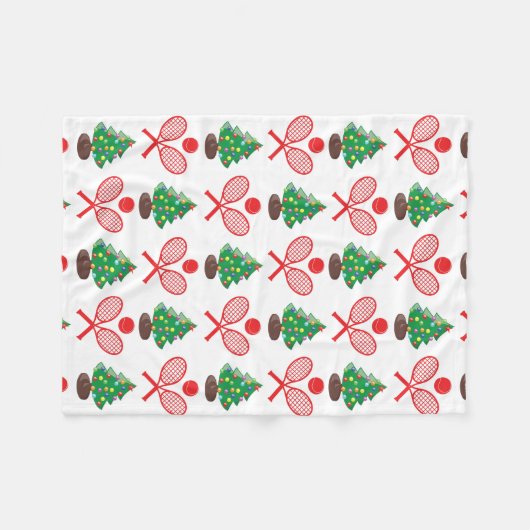 kersttennispatroon fleece deken (Voorkant (Horizontaal))