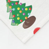 kersttennispatroon fleece deken (Hoek)