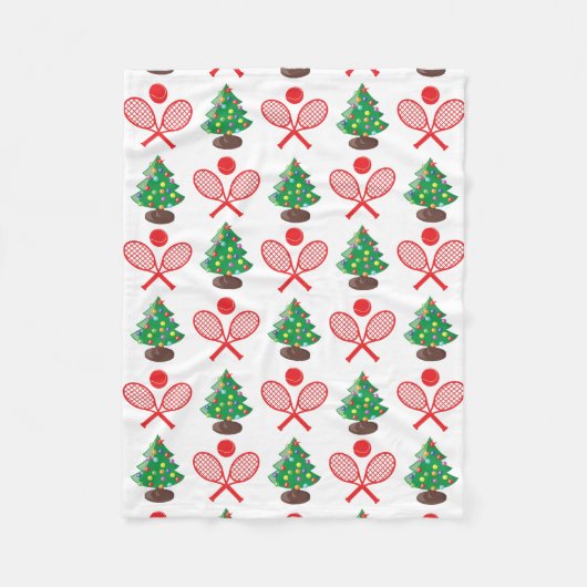 kersttennispatroon fleece deken (Voorkant)