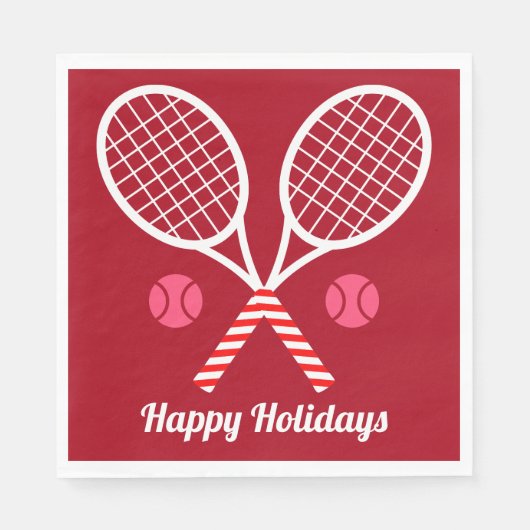Kersttennisrackets Servet (Voorkant)