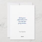 kersttentenkamp feestdagenkaart (Achterkant)