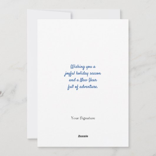 kersttentenkamp feestdagenkaart (Achterkant)