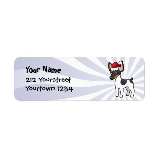 kerstterier/Speelgoed fox terrier Etiket (Voorkant)