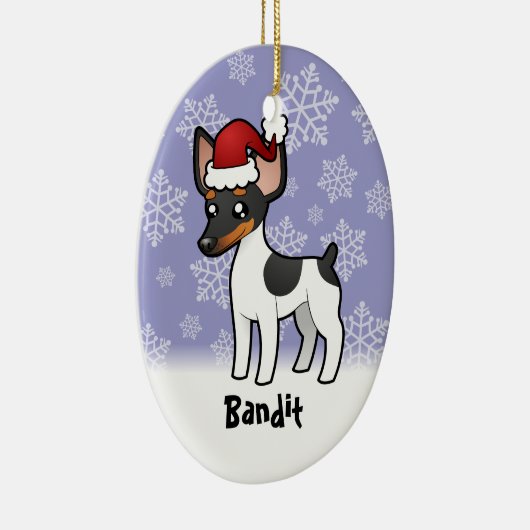 kerstterier/Speelgoed fox terrier Keramisch Ornament (Rechts)