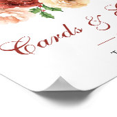 Kerstterracotta Floral Wedding Cards & Gifts Poster (Hoek)