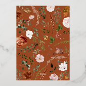 Kerstterracotta niet-fotoelegante vlek folie feestdagenkaart (Achterkant)