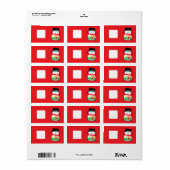 Kerstterugkomst Adres Label sneeuwpop ontwerp (Full Sheet)
