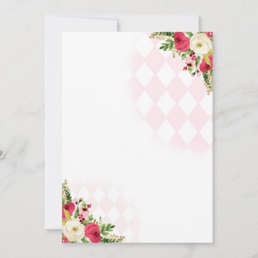 Kerstthee Birthday Party Laten we Par-tea Kaart (Achterkant)