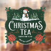 Kerstthee De fijne mix van de Kerstman Raamsticker (Vel 2)