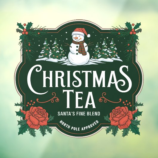 Kerstthee De fijne mix van de Kerstman Raamsticker (Vel 3)