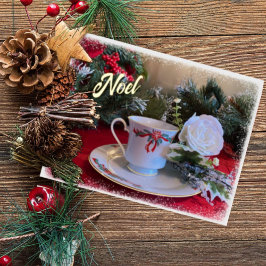 Kerstthee Folie Vouwkaart Wenskaart