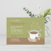 kerstthee met vakantiethee kaart (Staand voorkant)