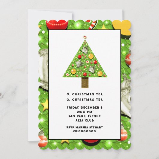 Kerstthee uitnodiging (Voorkant)