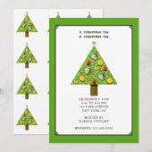 Kerstthee uitnodigingen (Voorkant / Achterkant)
