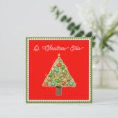 Kerstthee Uitnodigingen (Staand voorkant)