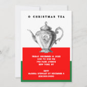 kerstthee-uitnodigingen kaart (Voorkant)