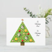 kerstthee-uitnodigingen kaart (Staand voorkant)
