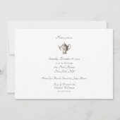 kerstthee-uitnodigingen kaart (Achterkant)