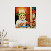 "kerstthee" van Jenny Nystrom Poster (Keuken)