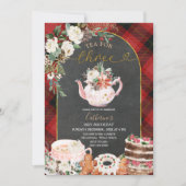 Kerstthee voor de 3e verjaardag van Three Plaid Kaart (Voorkant)